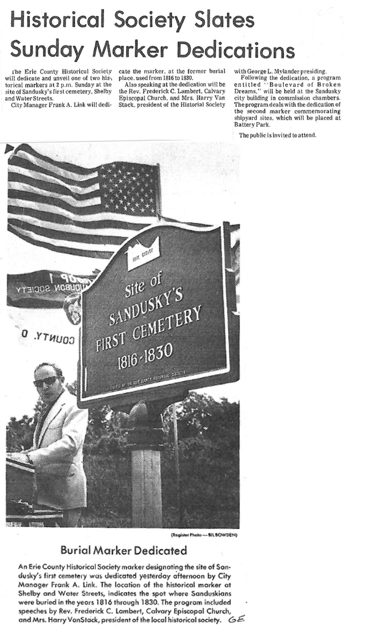 Sandusky's First Cemetery Erie County Historical Society(00)
